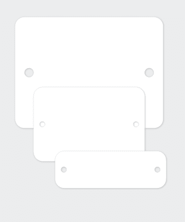 heat resistant metal tags with two holes for attaching to equipment