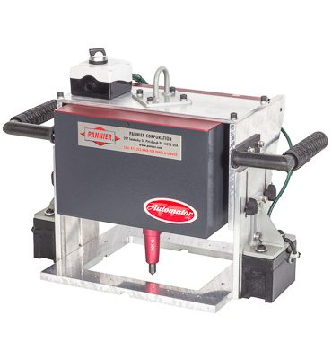 heavy duty industrial dot peen marking system with heavy pin and magnets to hold in place while marking