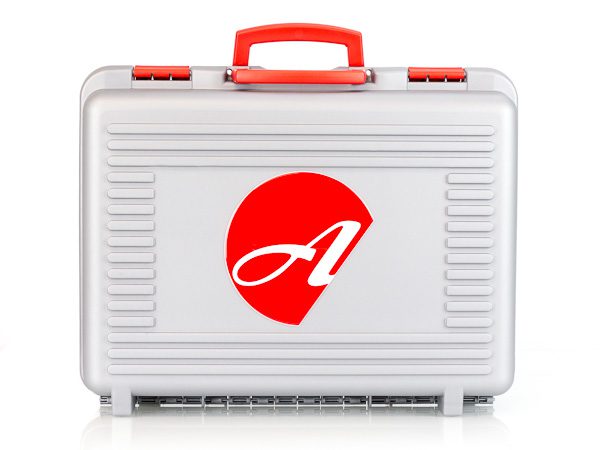 ADP2560BA carrying case with all parts, batteries, accessories, and manuals