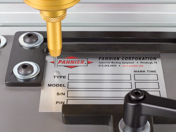 Nameplate marking with Electric Dot Peen