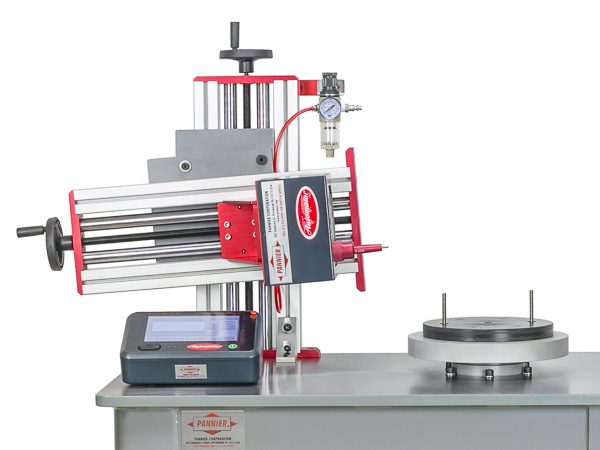 rotary marking system with table to hold parts vertically