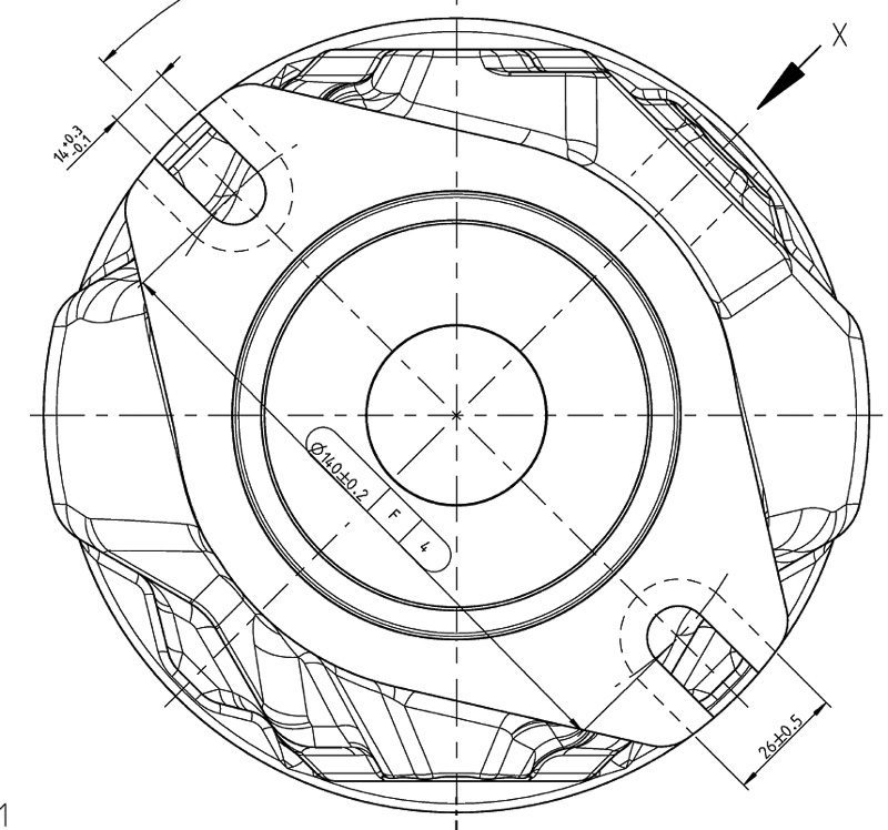 drawing showing the part number location