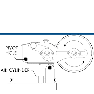 flexo printer under line mount