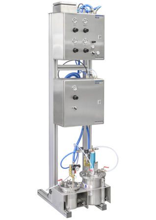 STF01 spray system assembly with control and pump cabinets