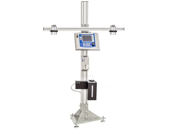 dye-based DOD ink jet printer components mounted on a stand for installation into a production line