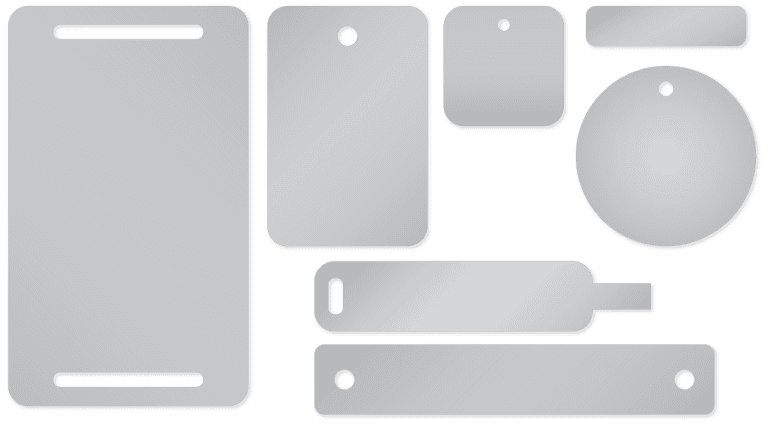 blank aluminum tags