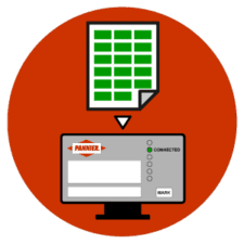 Pannier Connect software accepting data from a CSV spreadsheet file